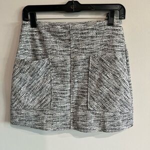 Kaileigh Jamie Textured Knit Mini Skirt Grey Tweed Stitch Fix Small NWT